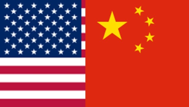 США Китай флаг
