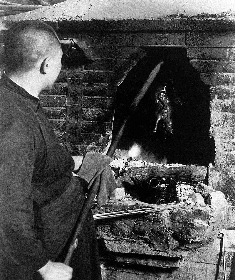 Peking duck roaste by a hung oven 1933